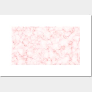 Living Coral Marble Pattern Posters and Art